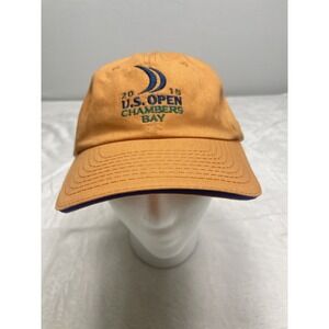 Vintage‎ 2015 US Open Chambers Bay Hat Cap Adult Yellow Adjustable Back USGA